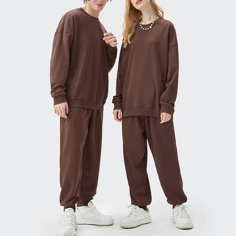 OEM Custom Crew Neck 100%Cotton Sweat Suit Sportswear Tracksuits Men Women Unisex Training Wear print Logo Factories, Pricelist