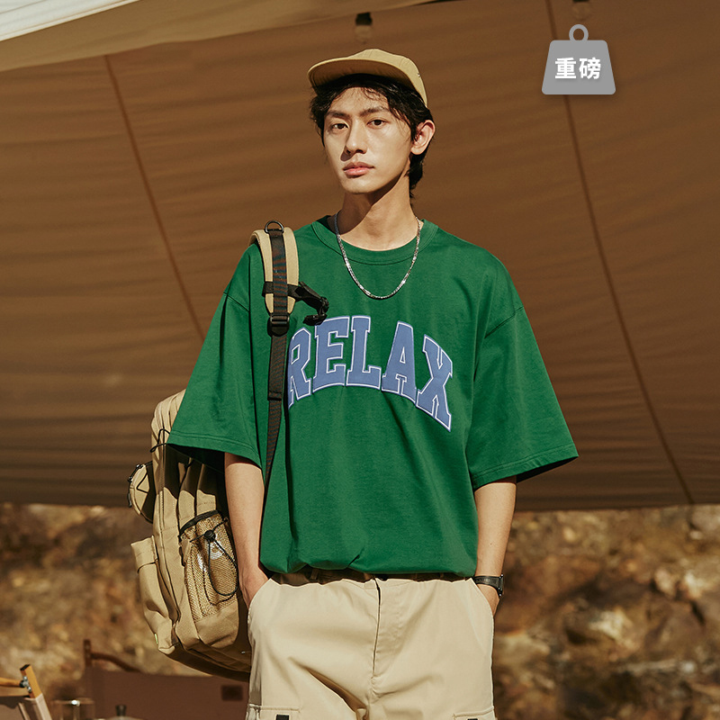 OEM ECOGARMENTS 265g suede foam letters cityboy tide short-sleeved T-shirt men Suppliers, Factory