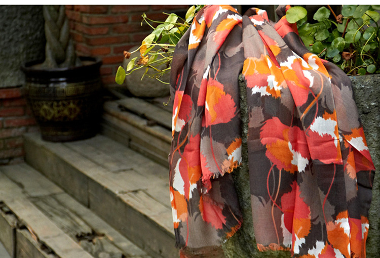 High-Quality ECOGARMENTS Bamboo Fiber Print Sunscreen Multifunctional Scarf Suppliers, Product
