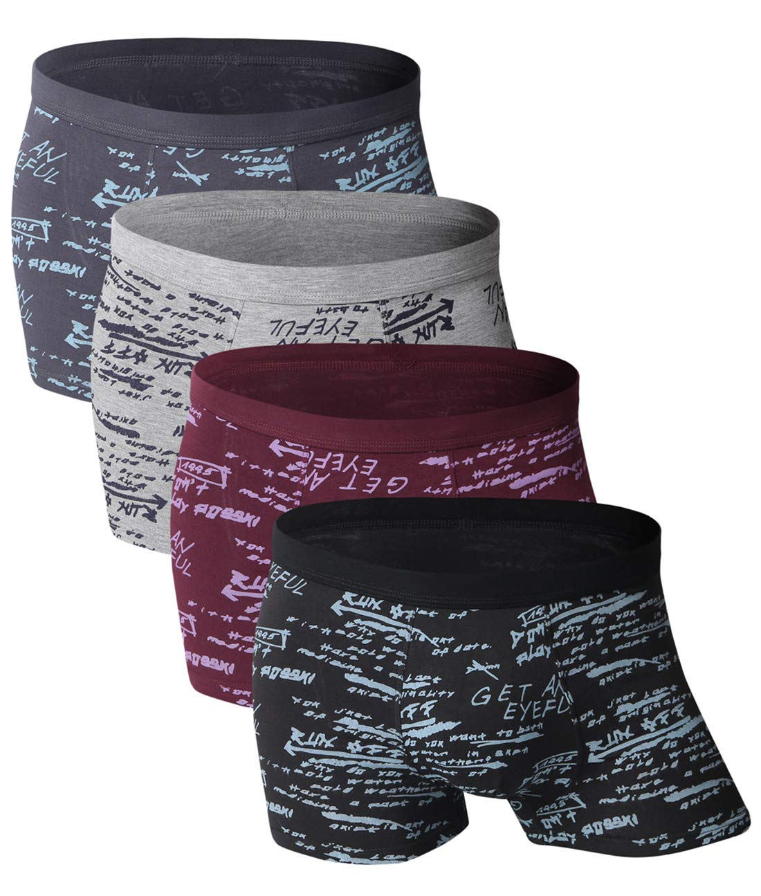 Men's Underwear Soft Bamboo Boxer Briefs (12)