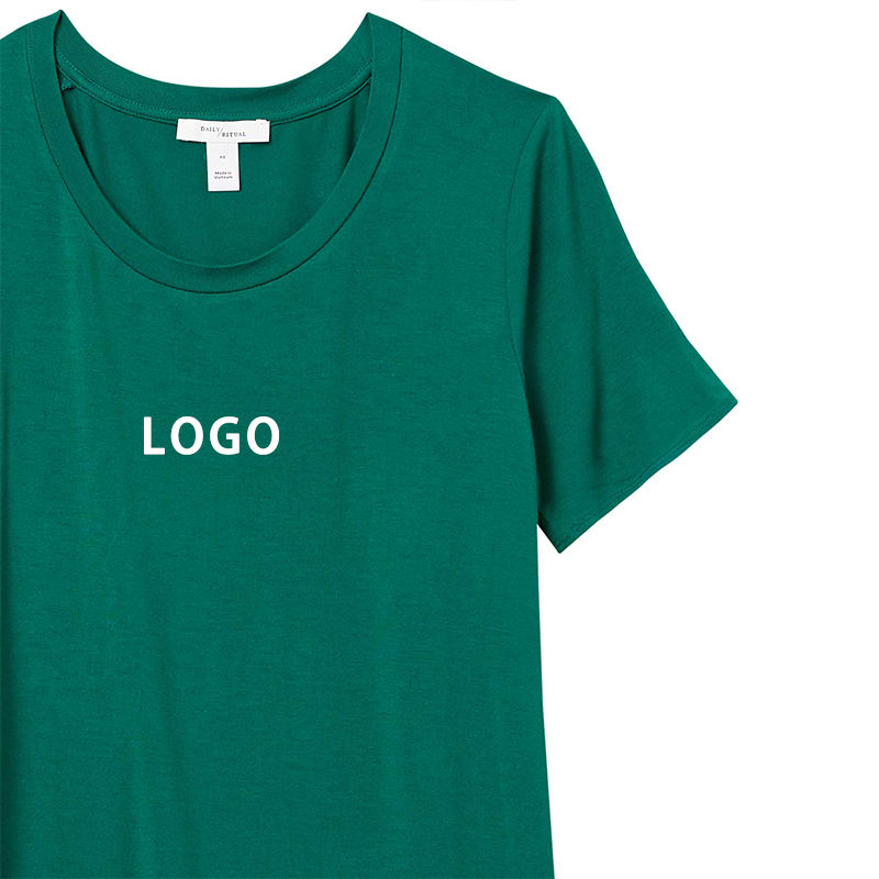 Custom Women's Jersey Standard-Fit Short-Sleeve Open Crewneck Tunic  Short-Sleeve Crewneck Tunic Custom Women's  Tops printing logo Companies, Products