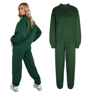 Luxembourg Premium Oversized Half-Zip Tracksuit with Bamboo Fiber