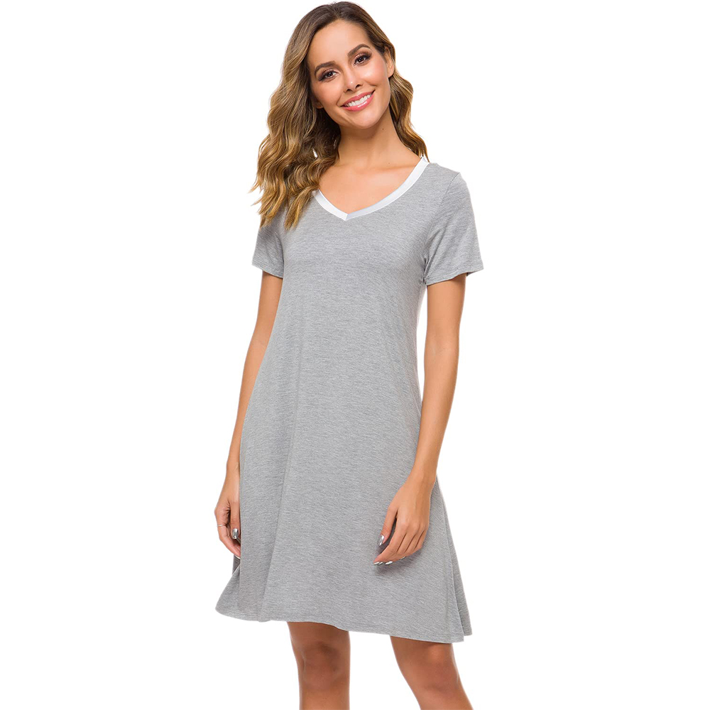 OEM Bamboo Sleep Shirts Short Sleeve Sleepwear Product, Service