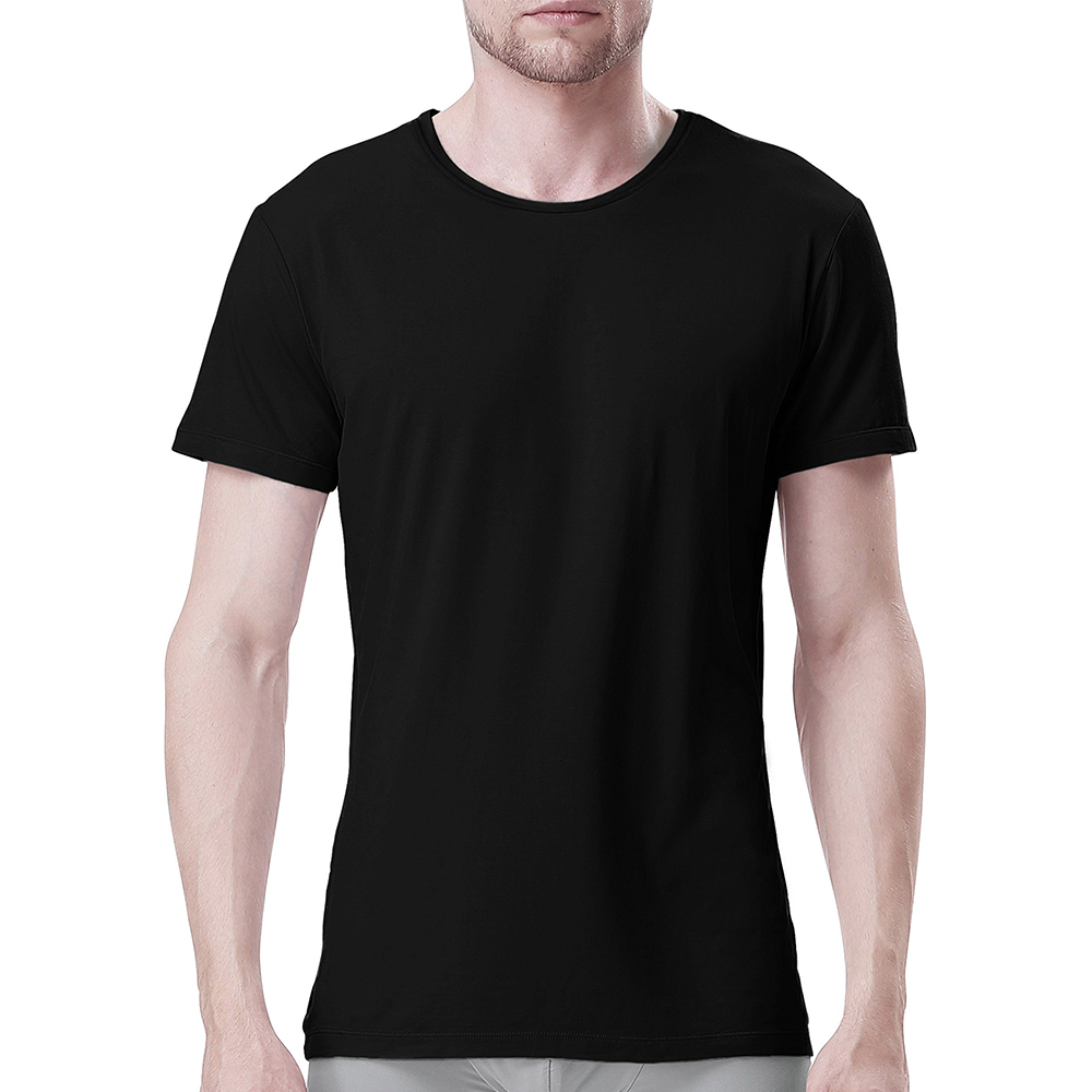 China Ecogarments Men's Soft Comfy Bamboo Rayon Undershirts Breathable Tees Short Sleeve T-Shirts Exporter, Service