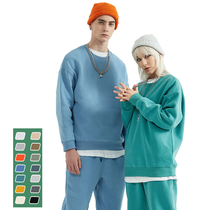 Custom ECOGARMENTS High Quality Unisex Thick Bamboo Cotton Fleece Crewneck Pullover  Sweatshirt Exporter, Exporters