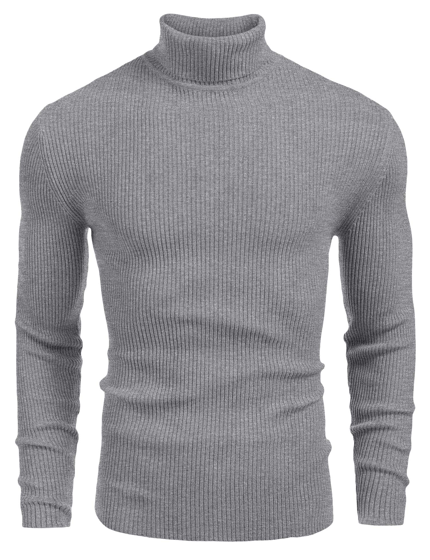 Famous Men's Ribbed Slim-Fit Knitted Sweater, Casual High-Neck Sweater, High-Quality Sweater Companies, Product