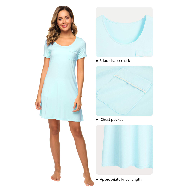 CE Certification ECOGARMENTS Soft Bamboo Nightgowns for Women Lounge Dress Plus Size Sleepwear Pricelist, Companies