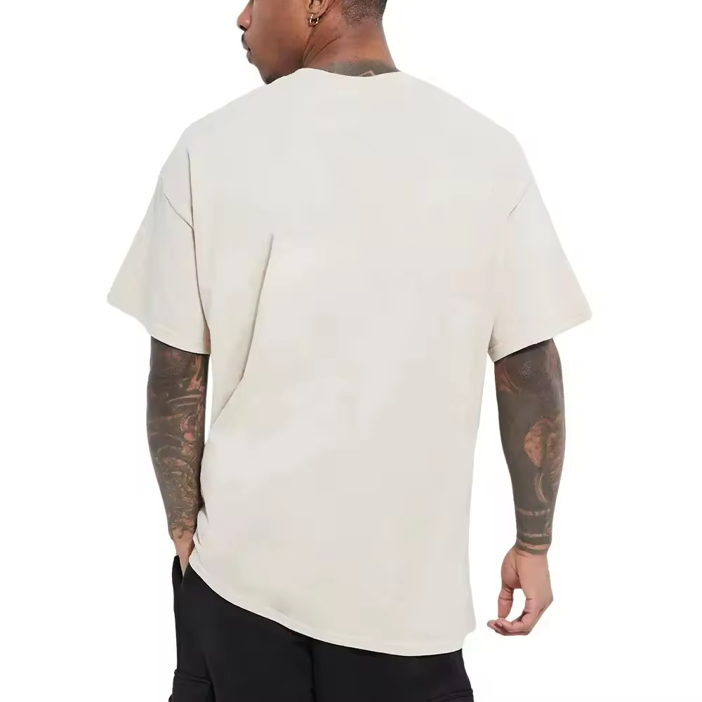 High-Quality Custom Design 100% Cotton T-shirt 230g Heavyweight Distressed Batik Washed Dropped Shoulder Cotton Vintage T Shirt for Men Factories, Companies