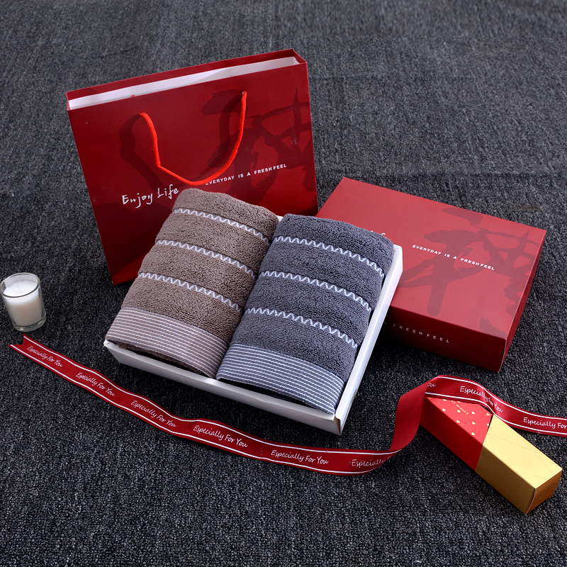 OEM Two Towels With Gift Box Cotton Bamboo Fiber Company Gifts Souvenirs Manufacturer, Service