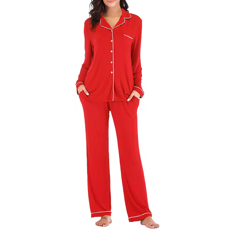 Cheap Extra Large Women's Bamboo Cotton Casual Sleepwear Ladies' Home Clothes Custom Logo Sleepwear Set Companies, Products