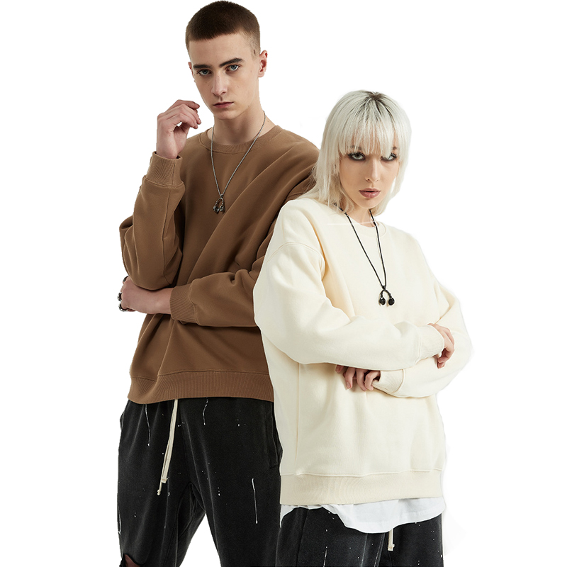 Custom ECOGARMENTS High Quality Unisex Thick Bamboo Cotton Fleece Crewneck Pullover  Sweatshirt Exporter, Exporters