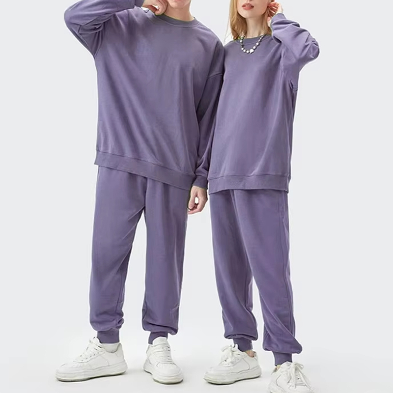 OEM Custom Crew Neck 100%Cotton Sweat Suit Sportswear Tracksuits Men Women Unisex Training Wear print Logo Factories, Pricelist
