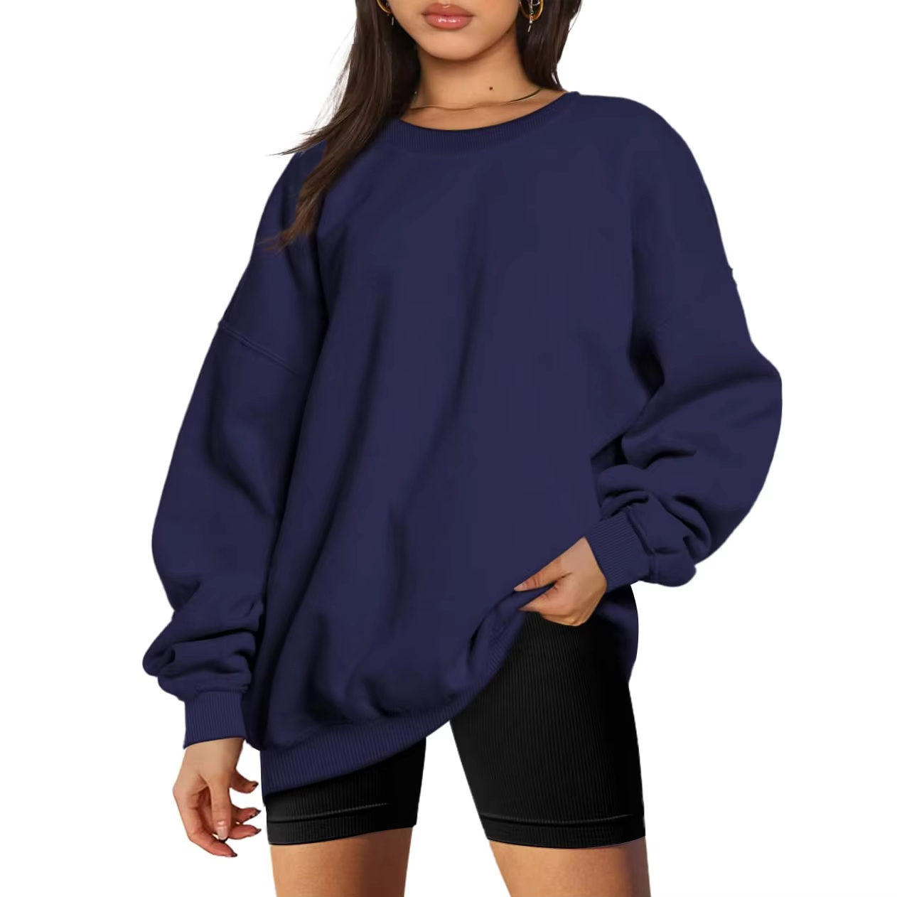 High-Quality Womens Oversized Sweatshirts Hoodies Fleece Crew Neck Pullover Sweaters Casual Comfy Fall Fashion Outfits Clothes Suppliers, Factory