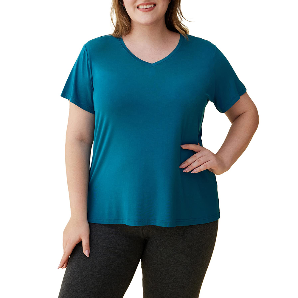 OEM Women's Bamboo V-Neck T-Shirt Factory, Pricelist
