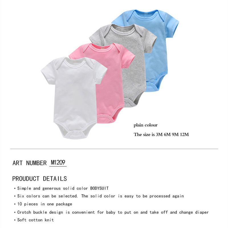 High-Quality ECOGARMENTS GOTS organic cotton plain color bodysuit wraps fart baby romper Exporter, Product