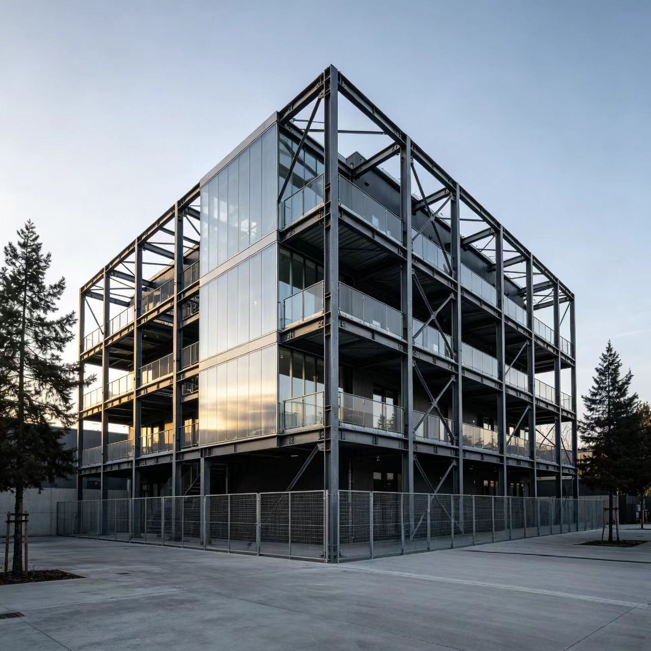Modular Multi-Storey Steel Skeleton Hotel 121+mph Wind Resistance 3D Model Design for Fast-Track Commercial Hospitality Projects