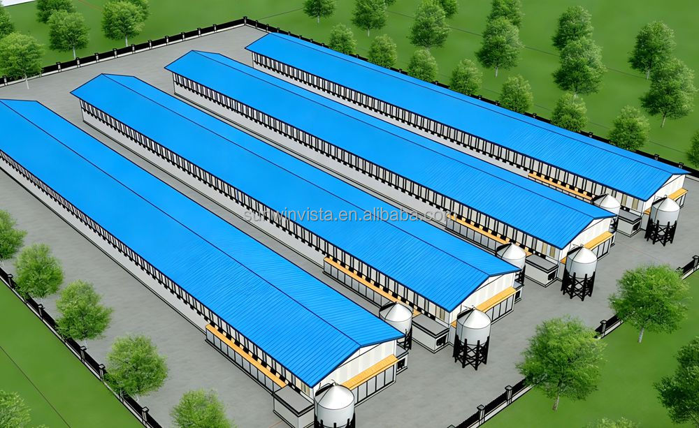 Steel Structure Industrial Farm Building Agricultural Structure for Chicken House Farm House and Livestock Animal House