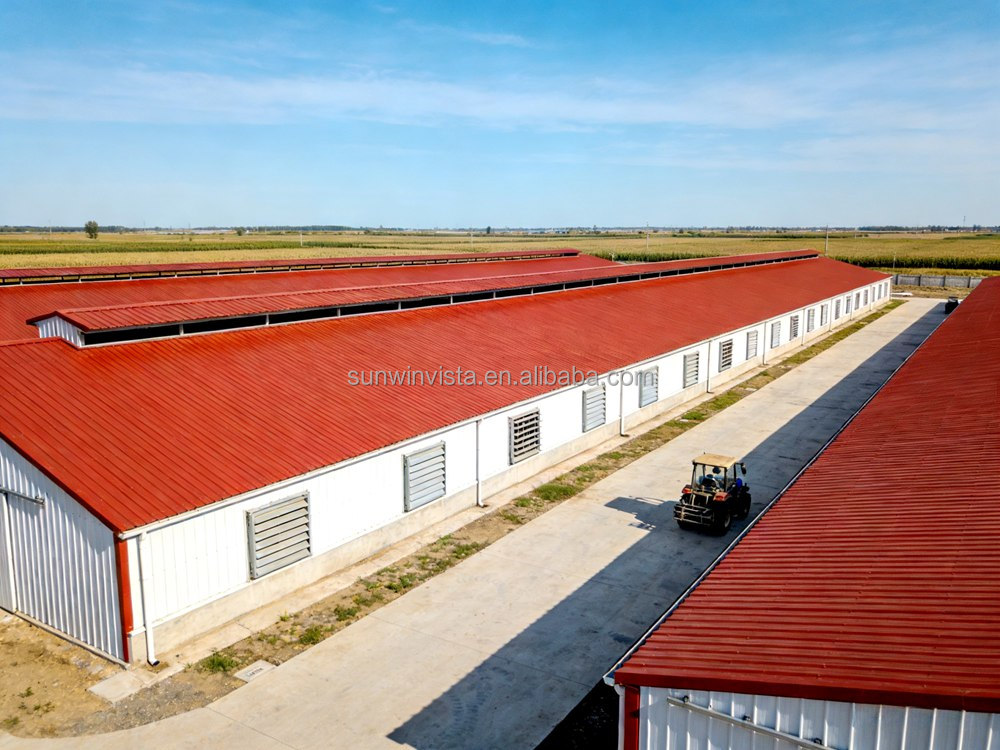 Steel Structure Industrial Farm Building Agricultural Structure for Chicken House Farm House and Livestock Animal House