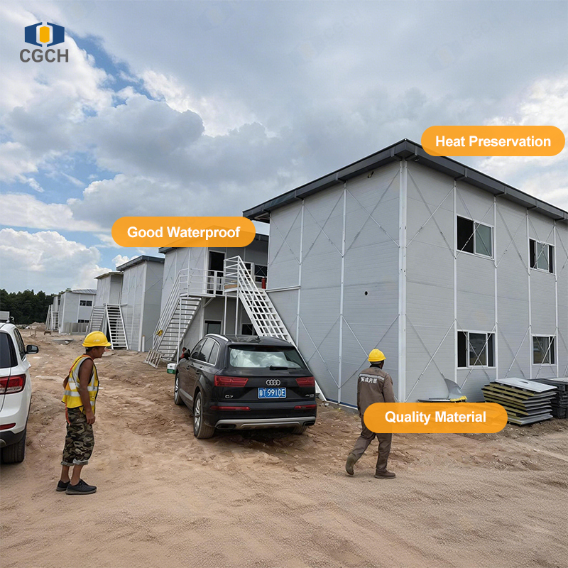 CGCH Container House Labor Camp Prefabricated Steel House Flat Pack Holiday Accommodation Buildings for Desert Construction Site