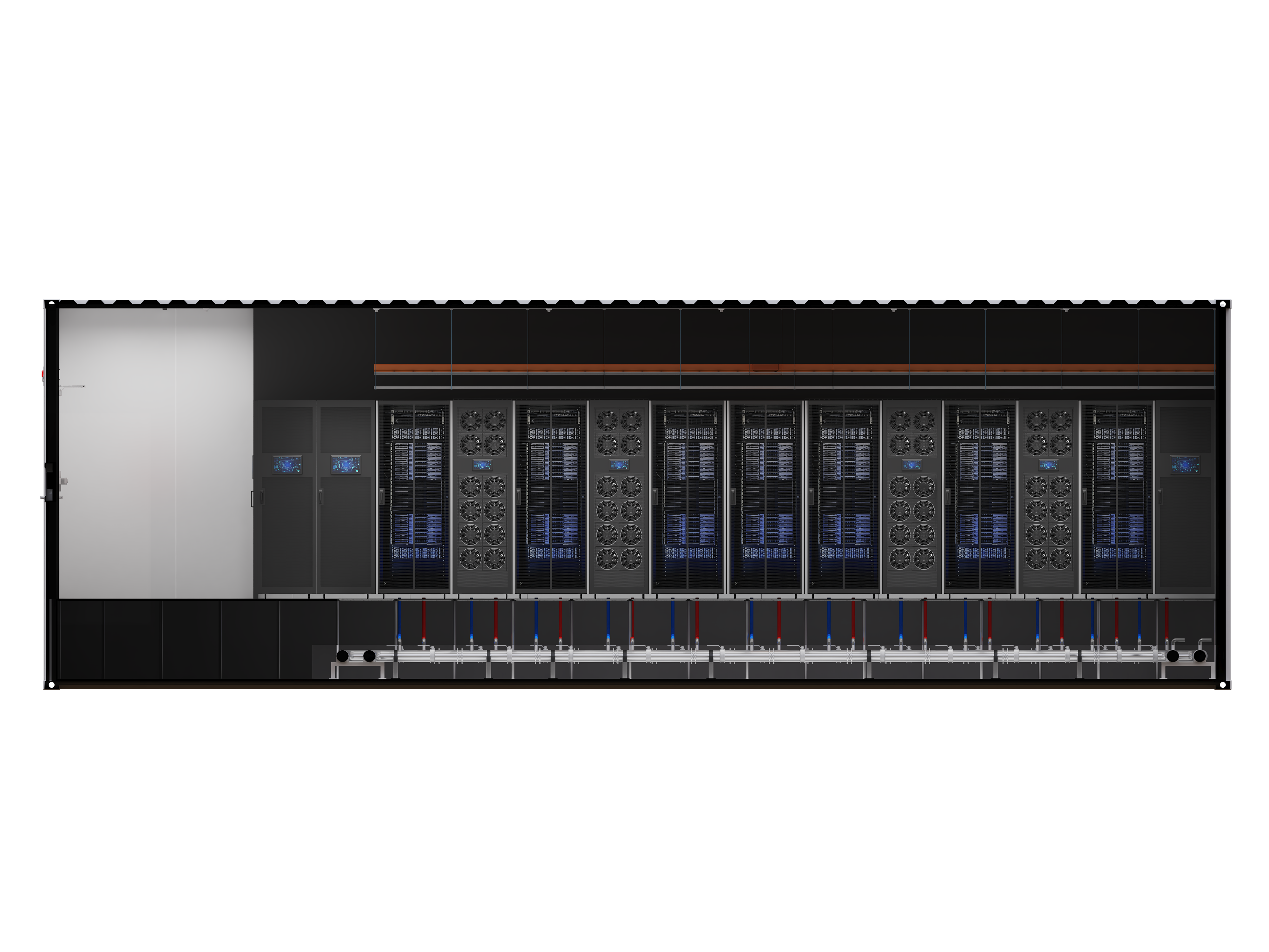 High Efficiency 40FT Liquid Cooling Container Data Center Custom Server Cabinet Modular Data Center Solution
