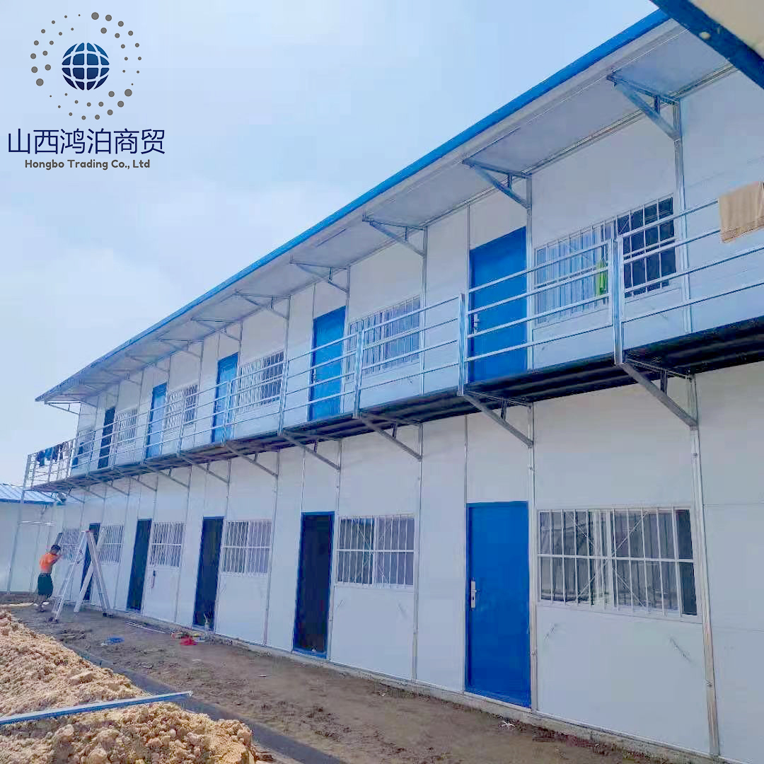 Industrial Insulated Light Steel Structure Double-storey Portable Prefabricated Modular Customized Accommodation Apartment for