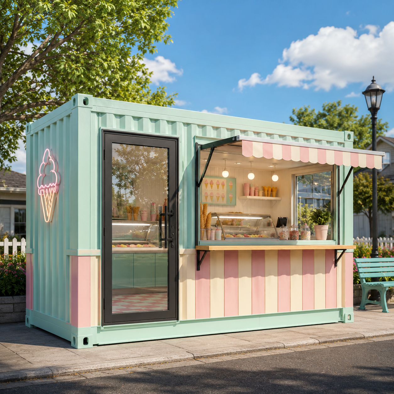 Customizable Durable Steel Mobile Bar Container House Outdoor Coffee Shop Retail Kiosk Vendor Cabin for Events