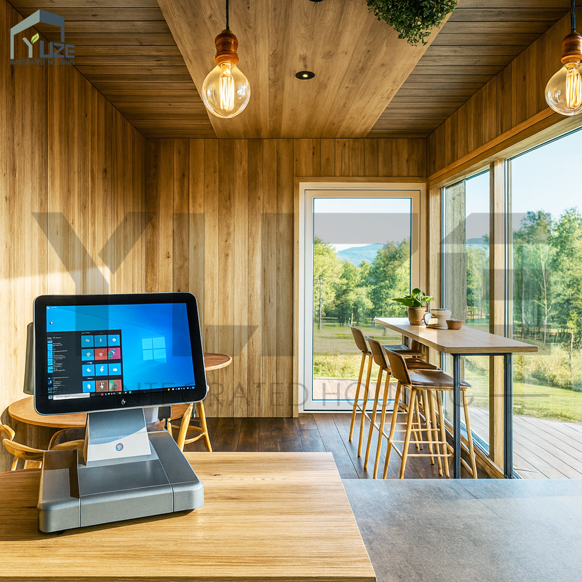Customizable Commercial Business Prefab Modular Shipping Container Retail Store Coffee Shop with Terrace