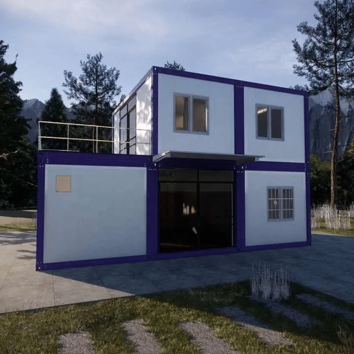 China Low Cost Economic Flat Pack Modular Steel Prefab Portable Tiny Home Building