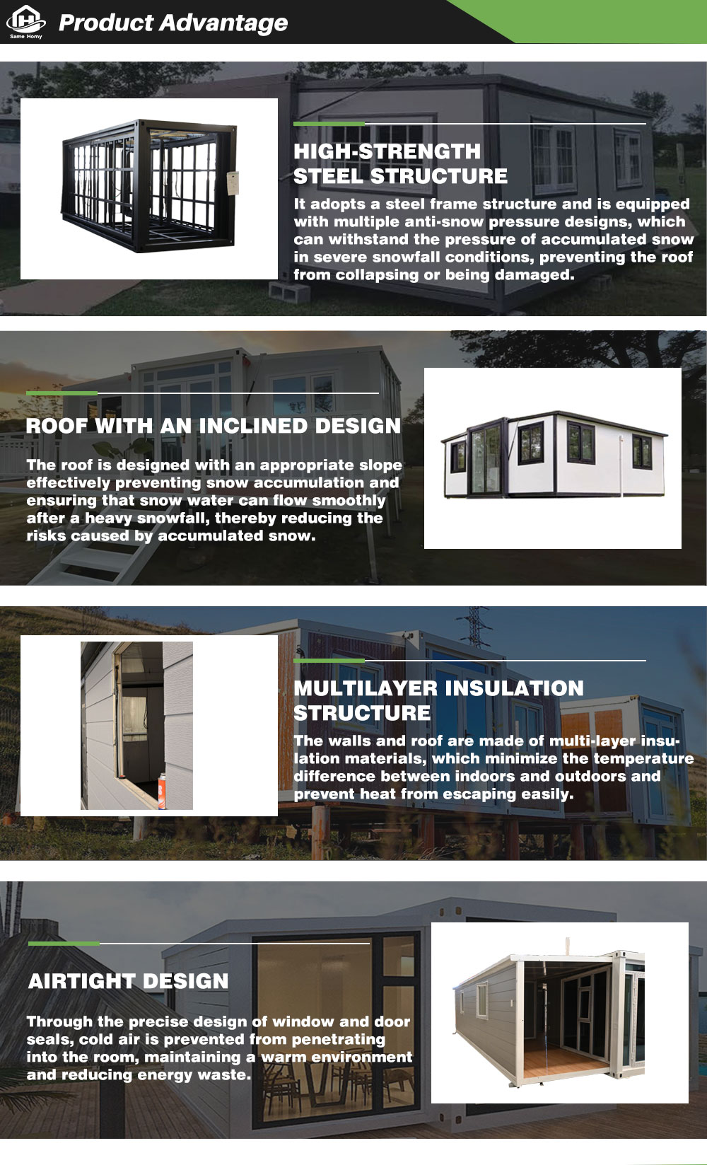 High R-Value Insulated Container House For Cold Climate Prefab Modular Steel Building For Extreme Weather Winterproof Office