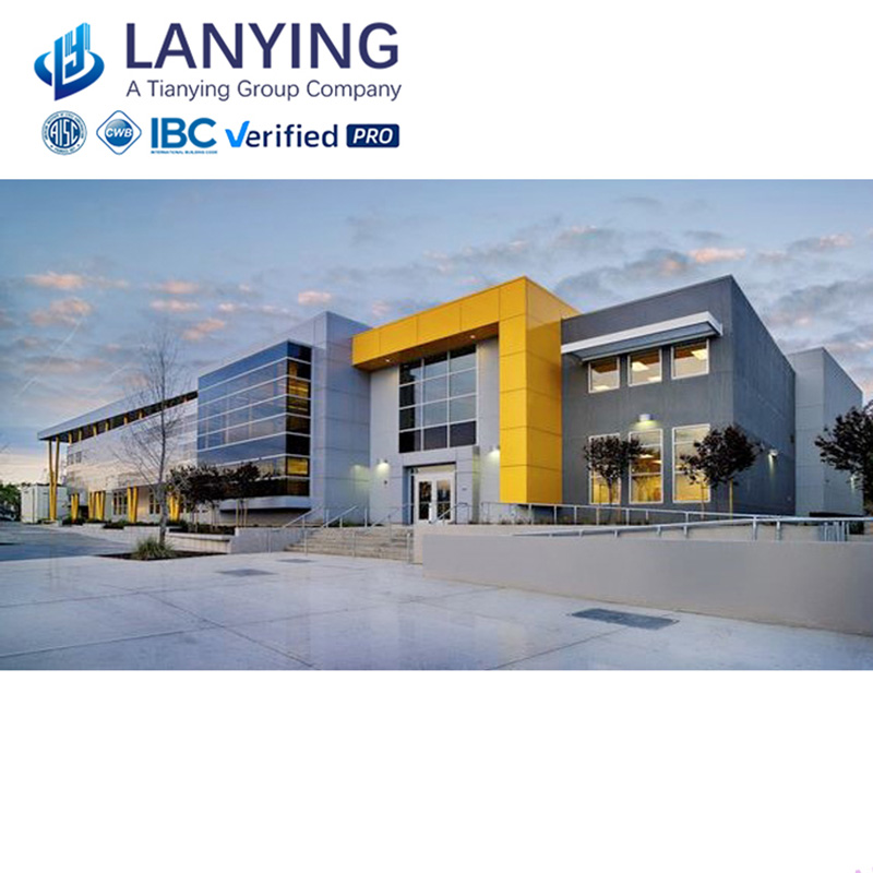 Modern Large Prefab Warehouse Office Long-span Steel Structure For Workshop School Mall Hospital Multi-storey Modern Showroom