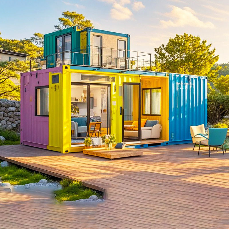 Portable Modular Prefabricated Container Houses Commercial Streets Mobile Double-storey Shops Coffee Shops Mobile Stores