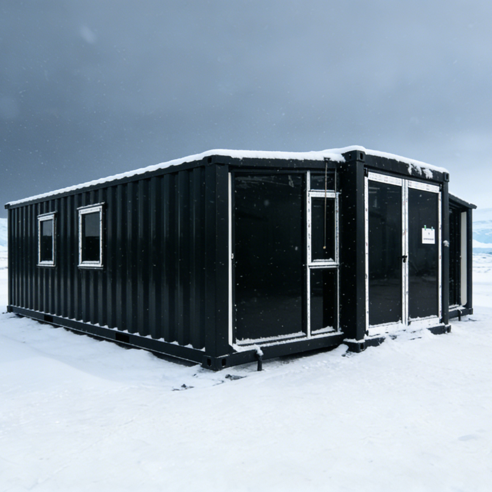 High R-Value Insulated Container House For Cold Climate Prefab Modular Steel Building For Extreme Weather Winterproof Office