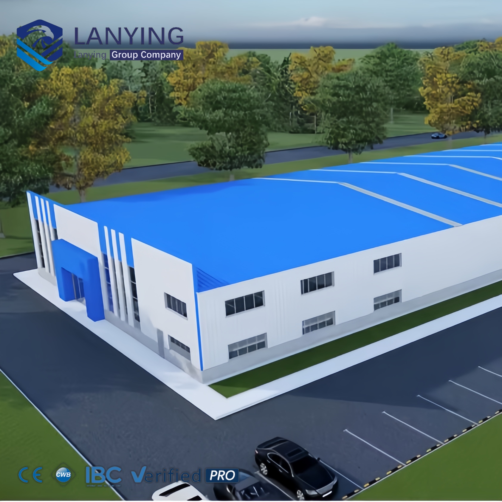 Customized Prefabricated Steel Structure Building Low Cost Office Factory Workshop Warehouse Steel Building