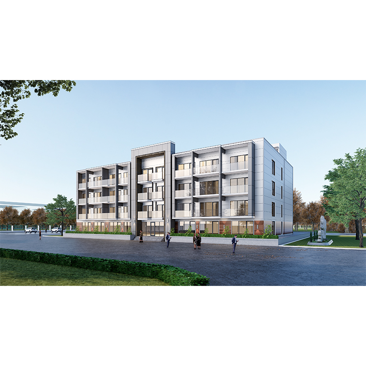 Commercial Mutil Floor With Glass Wall Shopping Mall Steel Structure Hotel Apartment Office Building