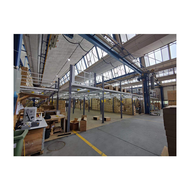 Custom Industrial Storage H Beam Steel Work Platforms Warehouse Office Heavy Duty Mezzanine Floor Racking System