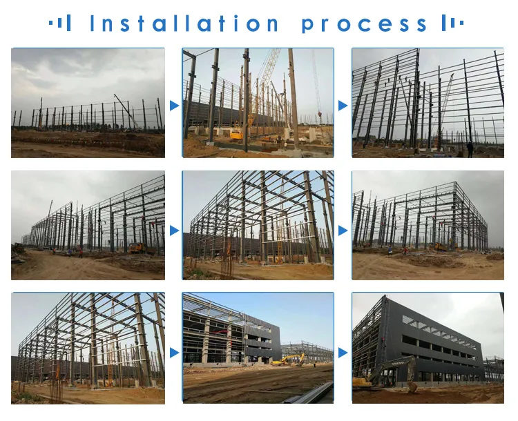 Pre Engineered Industrial Metal Steel Structure Construction Warehouse Buildings