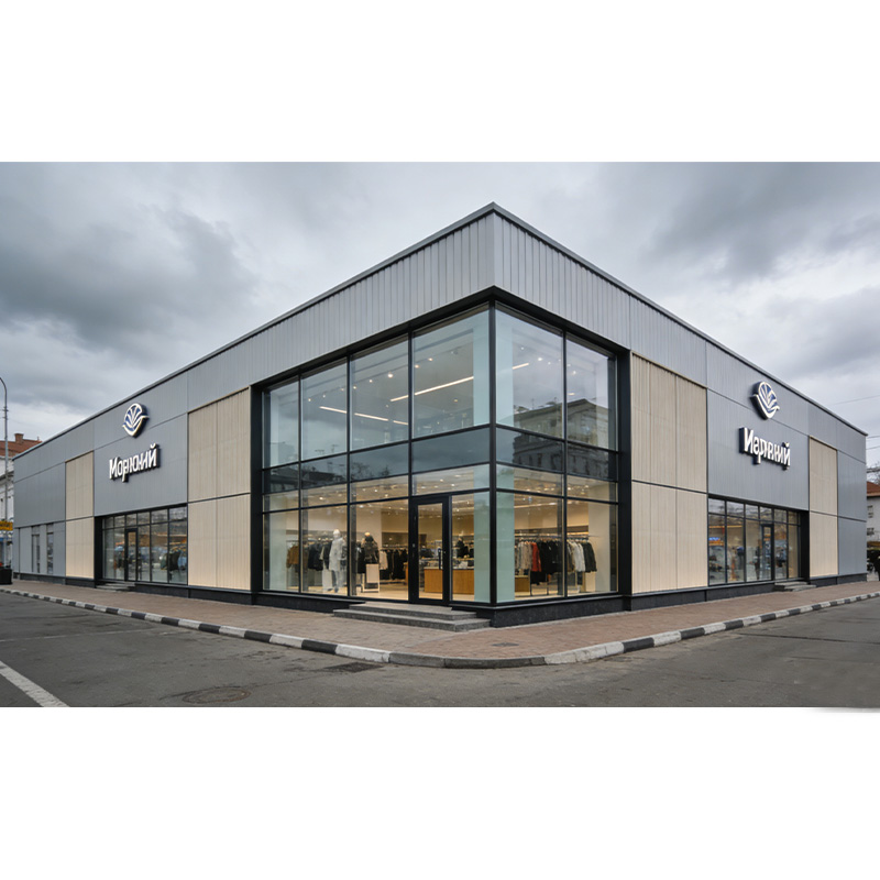 ISO CE Metal Steel Structurecommercial Building Custom Steel Structure Shopping Mall With Mezzanine