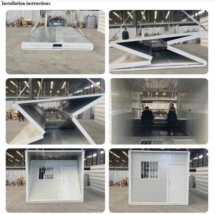 Quick Install Container House 20ft Prefabricated Mobile Foldable Flat Pack Container Room for Construction Site Dormitory&amp;Office
