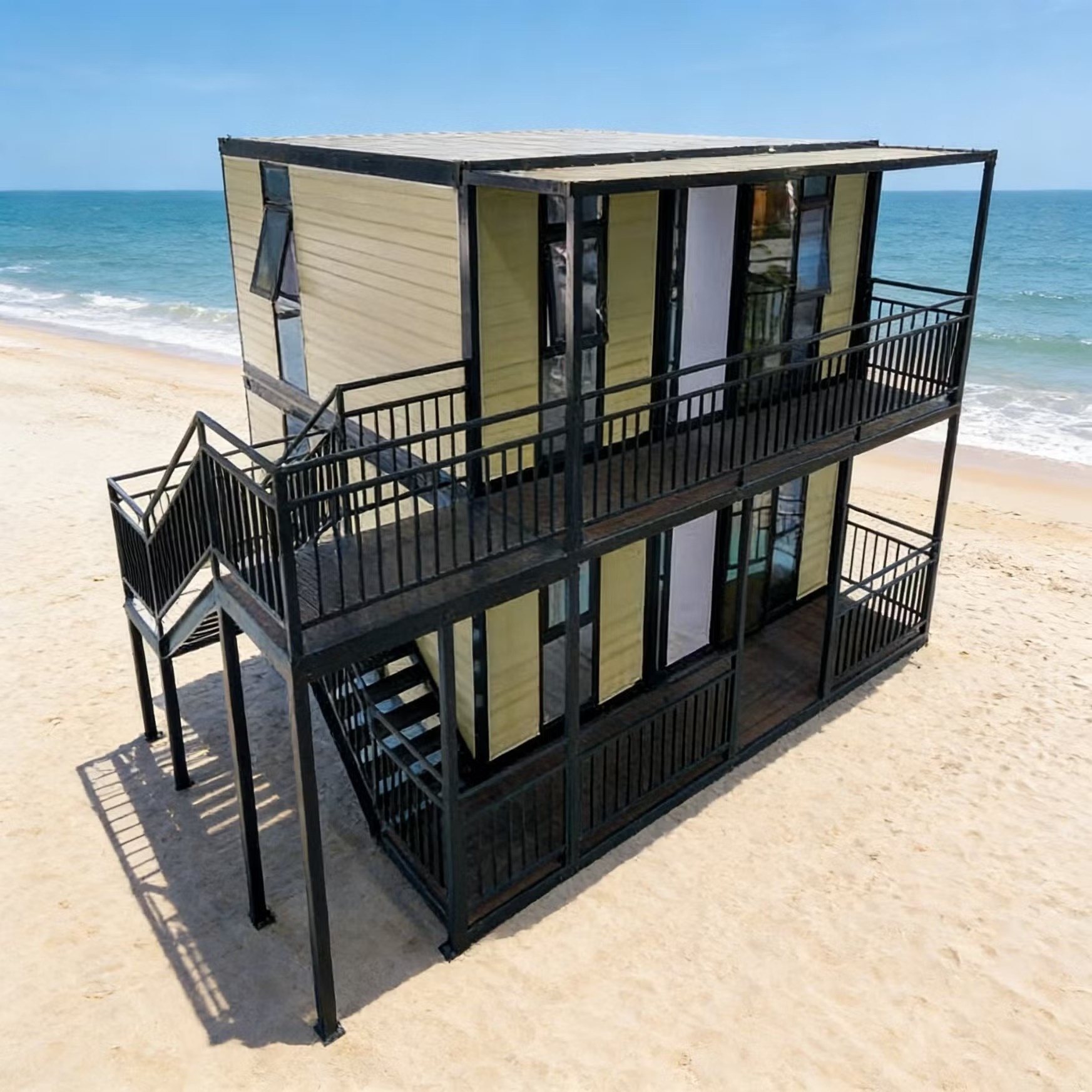 Portability Modern 20 FT Multi-Story Steel Container House Quick Installation Tiny Office Detachable Design