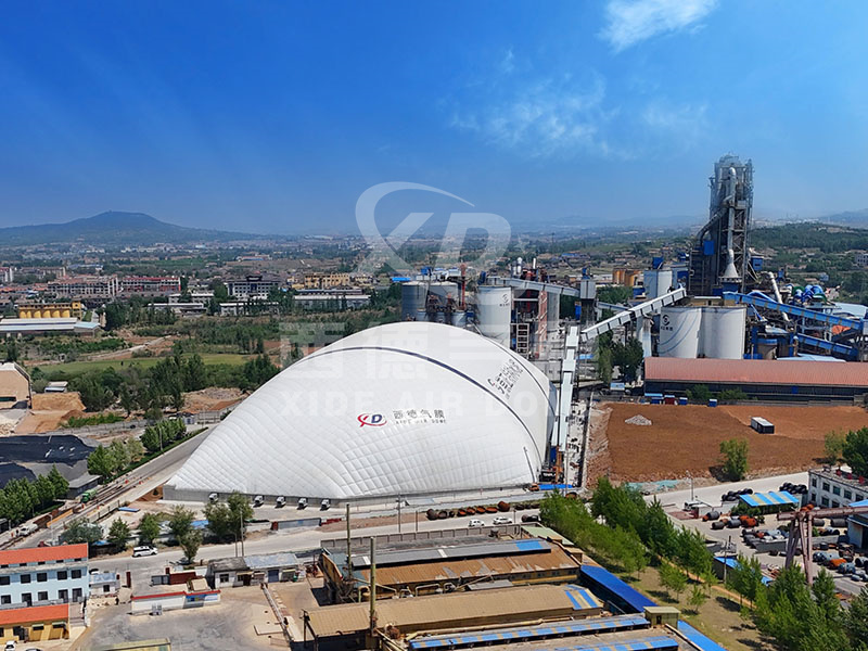 Versatile PVC Air Dome Efficient Temporary Warehouse for Cement Facilities with Durable Aluminum Poles