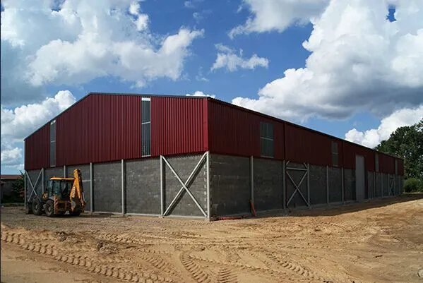 Insulated Sandwich Panel Prefab Steel Structure Portal Frame Factory Construction Metal Storage Warehouse Pre Engineered Building