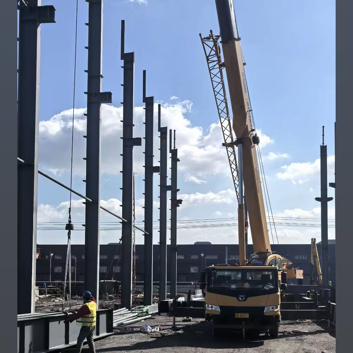 Multi-Story Steel Frame Apartment, Prefabricated Steel Structure Building for Commercial Use