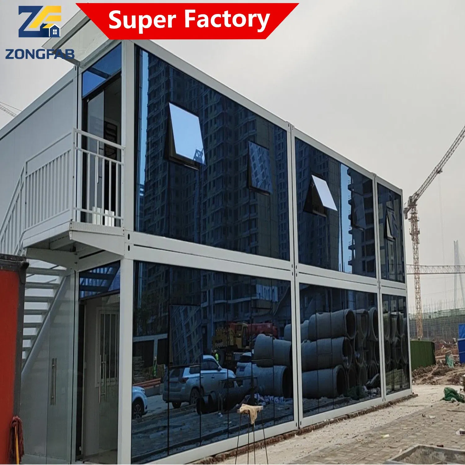 20FT 40FT Integrated Movable Mobile Portable Detachable Assembly Prefab Modular Container Building Housing