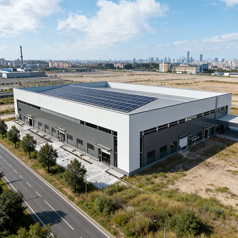 30X30 Prefab Steel Structure Garage Building for Residential &amp; Commercial Use with Vertical Wall Design &amp; Durable Frame