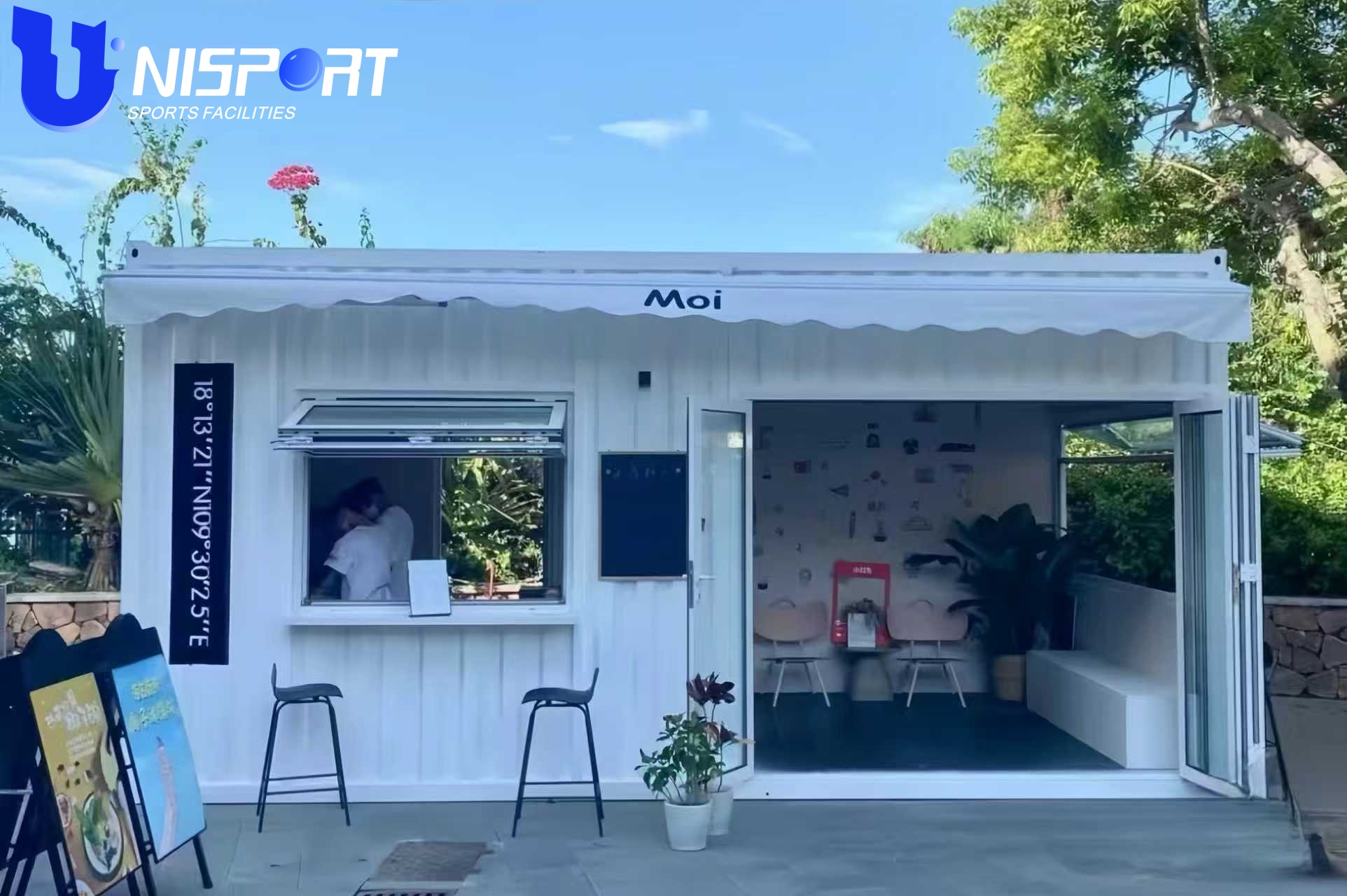 Modern Shipping Container Shop Prefab Commercial Building Mobile Restaurant Office Retail Kiosk Modular Container Store Design
