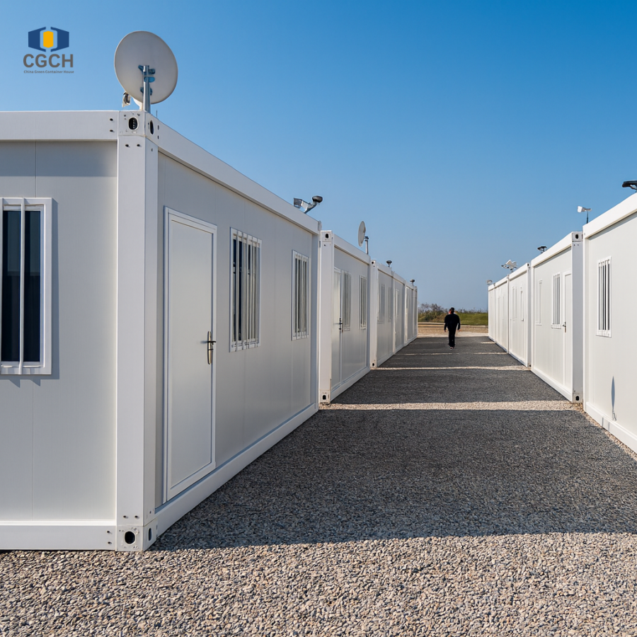 CGCH 40ft Shipping Container Home Office Campsite Portable Modular Steel Prefab Container House for School Camping Prefab Office