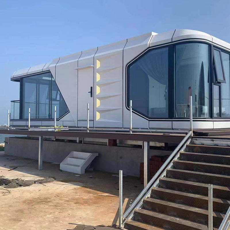 Modular Living Office Container House Portable Prefab Greenhouses Steel Structure Space Capsule