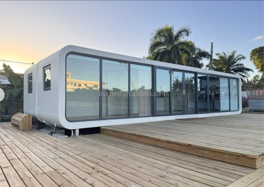 Prefab Home Kit Container House Commercial Cabin Kiosk Coffee Shop Retail Pod for Pop-up Business and Ticket Booth