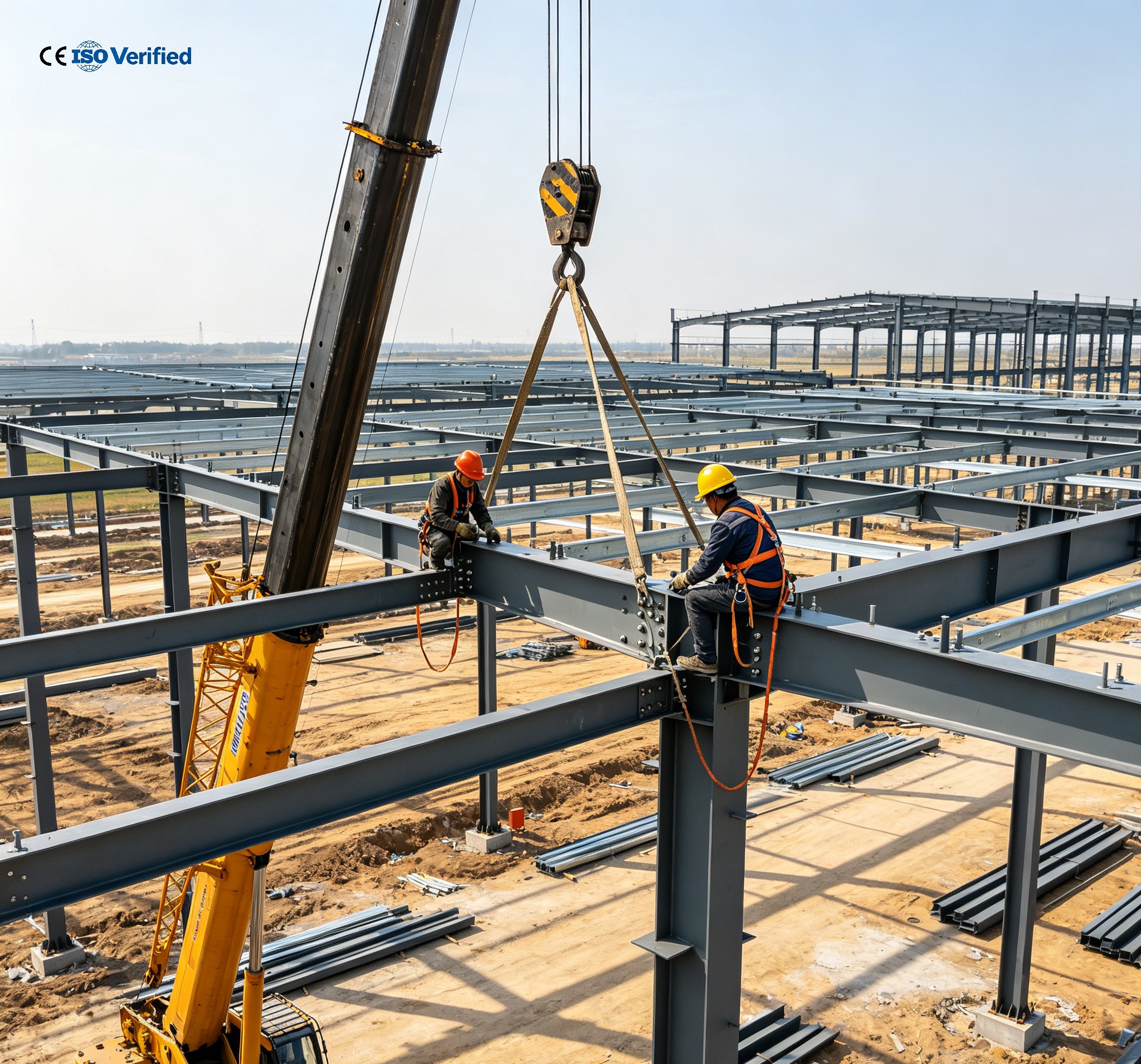Modular Steel Plant Building, Quick Assemble Energy Efficient Large Scale Industrial Warehouse for Manufacturing &amp; Logistics