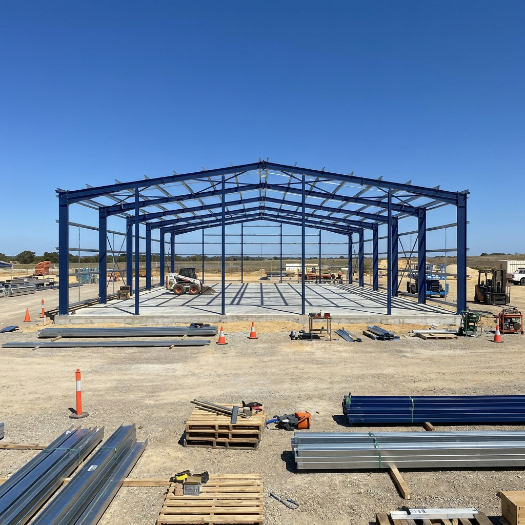 Modern Australia Design Engineering Commercial Steel Structure Frame Cheap Workshop Warehouse Office Industrial Building Shed